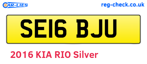 SE16BJU are the vehicle registration plates.