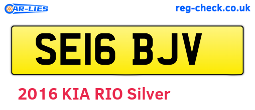 SE16BJV are the vehicle registration plates.