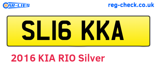 SL16KKA are the vehicle registration plates.