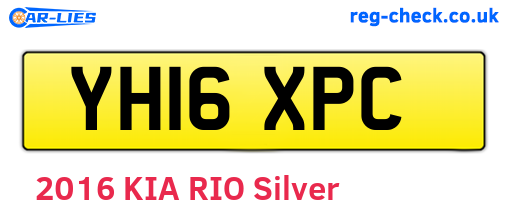 YH16XPC are the vehicle registration plates.