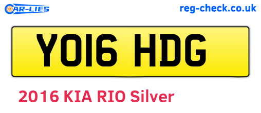 YO16HDG are the vehicle registration plates.