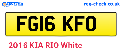 FG16KFO are the vehicle registration plates.