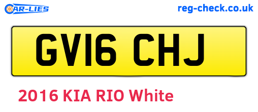 GV16CHJ are the vehicle registration plates.