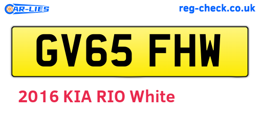 GV65FHW are the vehicle registration plates.