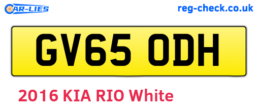 GV65ODH are the vehicle registration plates.