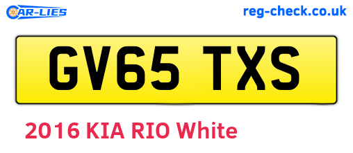 GV65TXS are the vehicle registration plates.