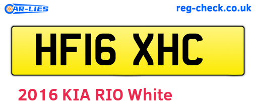 HF16XHC are the vehicle registration plates.