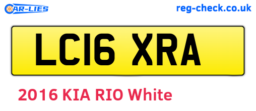 LC16XRA are the vehicle registration plates.