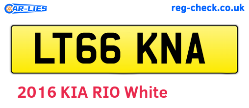 LT66KNA are the vehicle registration plates.