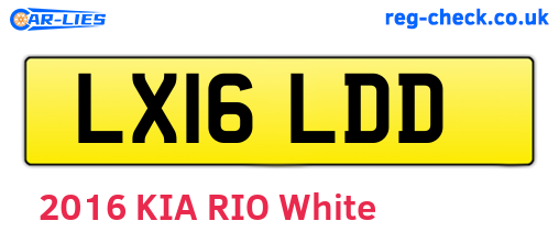 LX16LDD are the vehicle registration plates.