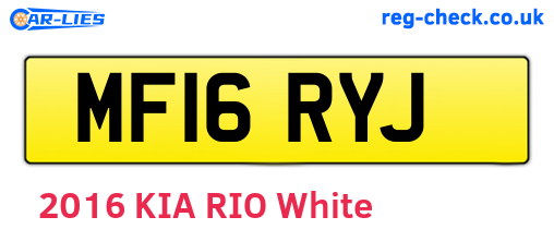 MF16RYJ are the vehicle registration plates.