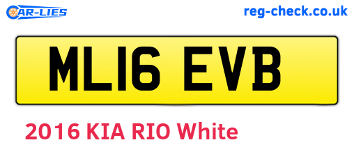 ML16EVB are the vehicle registration plates.
