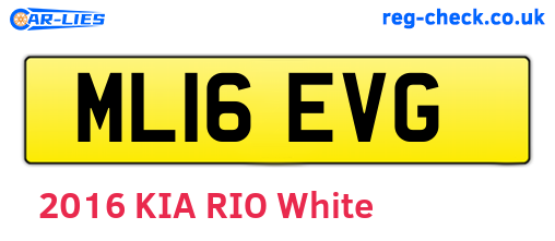 ML16EVG are the vehicle registration plates.