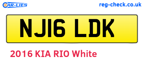 NJ16LDK are the vehicle registration plates.