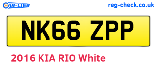 NK66ZPP are the vehicle registration plates.