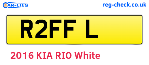 R2FFL are the vehicle registration plates.