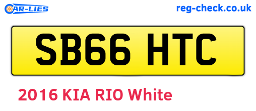 SB66HTC are the vehicle registration plates.
