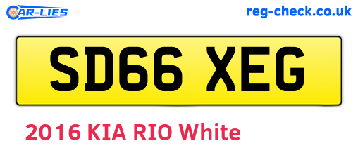 SD66XEG are the vehicle registration plates.