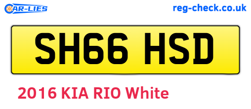 SH66HSD are the vehicle registration plates.