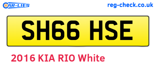 SH66HSE are the vehicle registration plates.