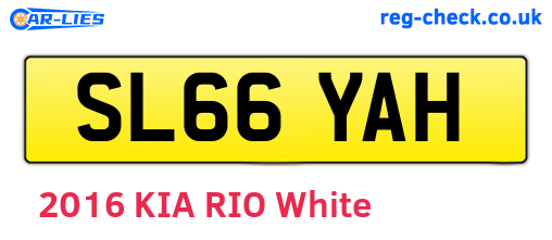 SL66YAH are the vehicle registration plates.