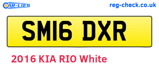 SM16DXR are the vehicle registration plates.