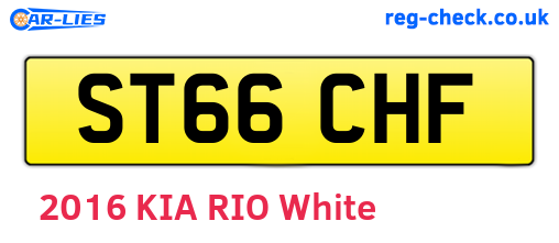 ST66CHF are the vehicle registration plates.