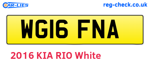 WG16FNA are the vehicle registration plates.