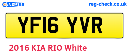YF16YVR are the vehicle registration plates.