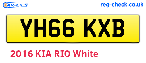 YH66KXB are the vehicle registration plates.