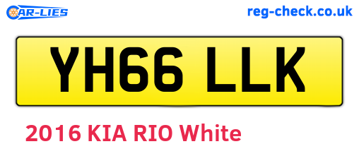 YH66LLK are the vehicle registration plates.