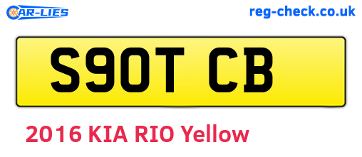 S90TCB are the vehicle registration plates.