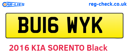 BU16WYK are the vehicle registration plates.