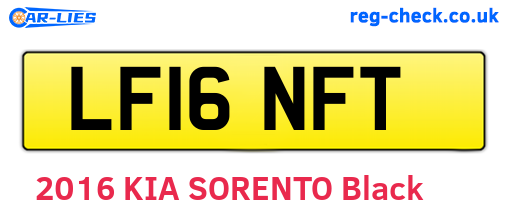 LF16NFT are the vehicle registration plates.