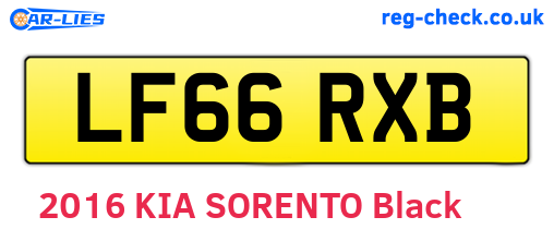 LF66RXB are the vehicle registration plates.