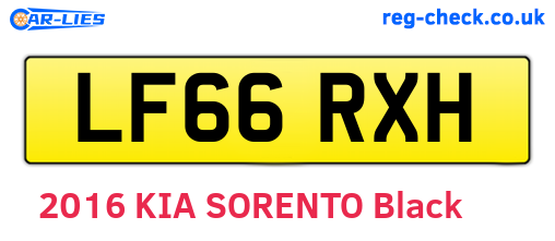 LF66RXH are the vehicle registration plates.