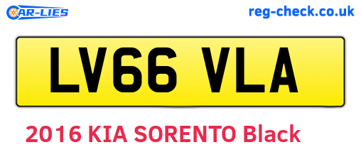 LV66VLA are the vehicle registration plates.