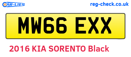 MW66EXX are the vehicle registration plates.