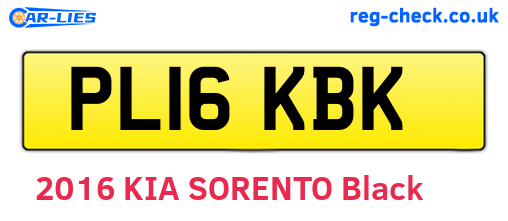 PL16KBK are the vehicle registration plates.