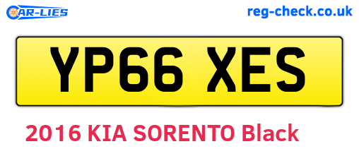 YP66XES are the vehicle registration plates.