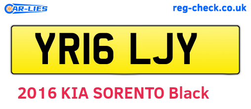 YR16LJY are the vehicle registration plates.