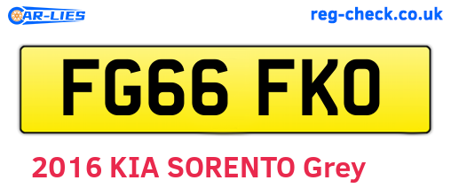 FG66FKO are the vehicle registration plates.
