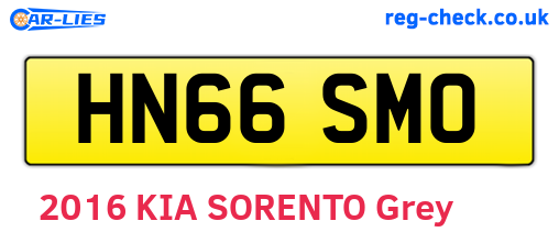 HN66SMO are the vehicle registration plates.
