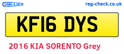 KF16DYS are the vehicle registration plates.