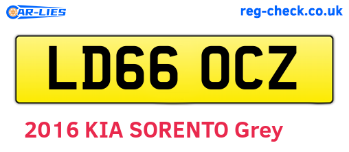 LD66OCZ are the vehicle registration plates.