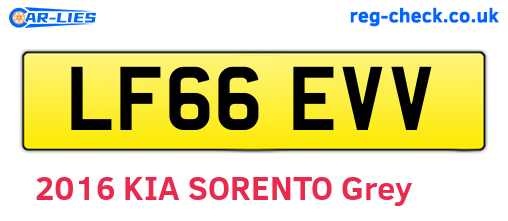 LF66EVV are the vehicle registration plates.