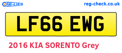 LF66EWG are the vehicle registration plates.