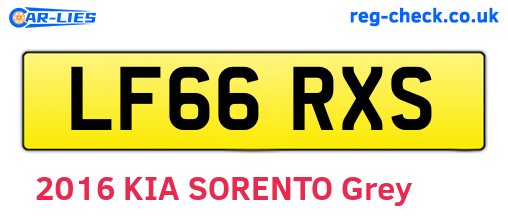 LF66RXS are the vehicle registration plates.