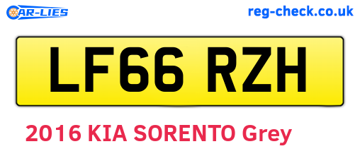 LF66RZH are the vehicle registration plates.