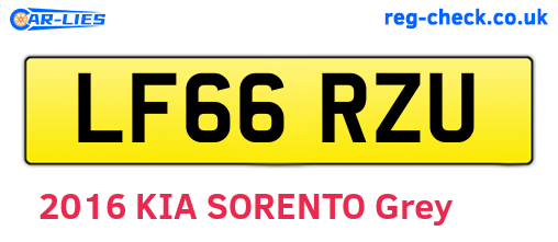 LF66RZU are the vehicle registration plates.